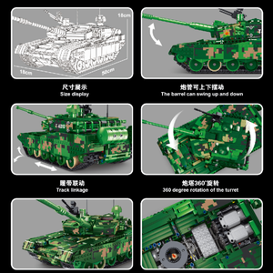 Tanque Modelo T4010 TGL <span class=keywords><strong>Alemania</strong></span> Leopard ZTZ-99A, Juguete de Bloques de Construcción de Tanque de Batalla Militar, Arma de <span class=keywords><strong>Guerra</strong></span> del Ejército, Juego de Ladrillos DIY - Product Image 5