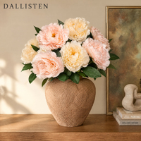 Bouquet de pivoines artificielles en gros, 5 têtes, fleurs de pivoine en soie pour centres de table de mariage et décoration d'intérieur
