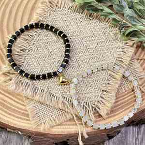 Pulsera Natural de Cuentas de Vidrio Coloridas, Calidad de Estudio de Yoga, Venta al por Mayor Directa de Fábrica, Elección de Piedras Personalizadas - Product Image 3