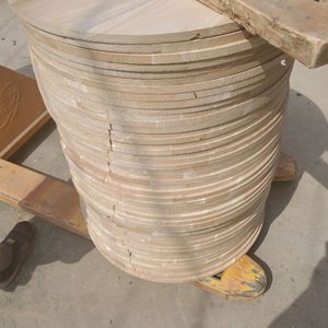 Paulownia <b>Wood</b> Round Tabletop <b>Foldable</b> Customizable Size Outdoor Use Rustic Design - Product Image 4