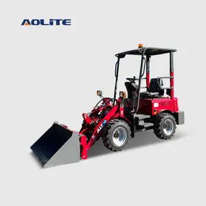 Aolite E604 Ce China Mini Kleine Gratis Missie Front-End Wiellader Alt All Terrain Elektrische Batterij Aangedreven 4wd Lader