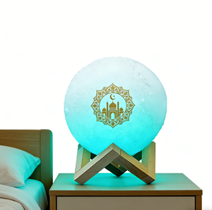 Haut-parleur lampe lunaire Equantu SQ168 rechargeable avec lecteur Coran BT, télécommande et lumière LED colorée – Haut-parleur musulman - Product Image 6