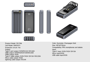 Baterías Externas de Gran Capacidad Más Vendidas, 20000mAh, con Cable Tipo-C, Carga Rápida PD20W, Soporte y Pantalla LED para Phone 17 16Pro - Product Image 6