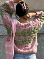 Pull cardigan en tricot pour femme, manches évasées, style coréen, vêtements personnalisés