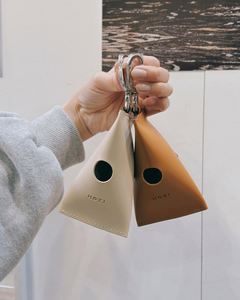 Hanging PU Leather Embossed Design Novelty Style Poop Bag <b>Carrier</b> Carabiner Portable Dog Waste Dispenser Outdoor Walking <b>Pet</b> - Product Image 4