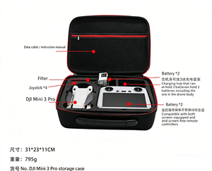 Étui de transport antichoc en EVA pour <span class=keywords><strong>DJI</strong></span> <span class=keywords><strong>Mini</strong></span> <span class=keywords><strong>3</strong></span> / <span class=keywords><strong>Mini</strong></span> <span class=keywords><strong>3</strong></span> <span class=keywords><strong>Pro</strong></span>, sac de rangement rigide étanche pour accessoires de drone <span class=keywords><strong>Fly</strong></span> <span class=keywords><strong>More</strong></span> <span class=keywords><strong>Combo</strong></span> - Product Image 4
