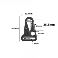 Kait Cakar Elang Taktis 25mm, Kait Pegas Logam, Kait Rivet Cakar Elang, Kait Pengunci Mata Baut, Perlengkapan Tas untuk Tali Ransel