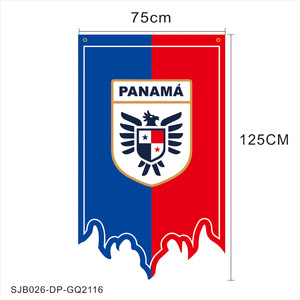 Drapeau suspendu personnalisé Équipe Nationale 2026 Flamme 75x125cm Bannière de supporter de football Décoration de fête de match Fourniture en gros - Product Image 2
