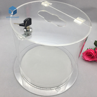 Présentoir rond articulé en acrylique personnalisé pour marque OEM, service de découpe sur mesure pour vitrine de bonbons et friandises
