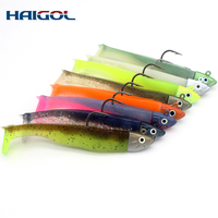 Leurre souple sans hameçon avec tête de jig KITS 7cm 9cm 12cm 15cm 17cm Leurre de pêche Anguille noire du Texas Shad Hameçons anti-corrosion