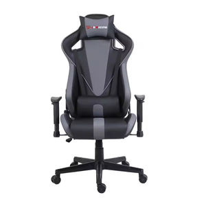 <span class=keywords><strong>Chaise</strong></span> de jeu de course confortable en gros, cuir synthétique gris moderne, siège d'ordinateur Silla <span class=keywords><strong>Gamer</strong></span>, <span class=keywords><strong>coussin</strong></span> confortable neuf et pas cher - Product Image 4