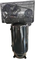 Compresseur d'air électrique HPDMC 10HP, réservoir vertical ASME de 80 gallons, 37 CFM, max. 175 PSI, 220V triphasé, à deux étages, refroidi par air, stationnaire