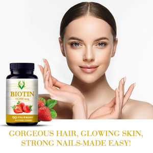 Hot Selling 10000NCG Biotin Gummies Strawberry Flavor <b>Supplement</b> with Biotin Improve Immune System and Promote Digestive Health - Product Image 5
