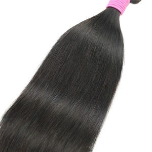 No ângulo sem derramamento, e colorido 100 cor natural cabelo cru de seda extentsão - Product Image 4