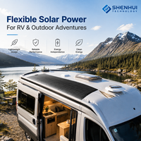Panneau solaire flexible monocristallin 120W, module PV léger en ETFE pour camping-car, caravane, bateau, yacht, utilisation en extérieur