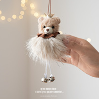 Adorables petits ours en peluche de Noël, mini ours en peluche pour décorations de Noël, ornements pour arbre de Noël