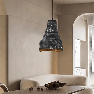 Luminaire suspendu LED rétro de style nordique, design original vintage japonais Wabi-Sabi, hauteur réglable au milieu, restaurant, bureau - Product Image 5