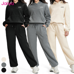 Ensemble de survêtement de jogging doux de haute qualité personnalisé Janya, deux pièces, entraînement, molleton, survêtement pour femmes, jogging, ensemble de <span class=keywords><strong>fitness</strong></span> pour la salle de sport - Product Image 5