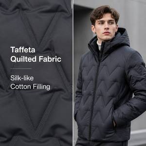 <span class=keywords><strong>Tessuto</strong></span> Imbottito Impermeabile in Taffetà 100% Poliestere <span class=keywords><strong>Trapuntato</strong></span> a V Grigio Antracite Personalizzato per Cappotti Invernali, Gilet e Sacchi a Pelo - Product Image 1