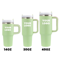 Vasos Térmicos Personalizados de 14 oz, 30 oz y 40 oz, Tazas de Café con Aislamiento al Vacío de Doble Pared, Vasos de Acero Inoxidable con Asa