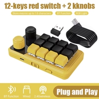 Teclado Mecánico Programable con Perilla Personalizable, RGB, 3 Teclas, Mini Botón, Teclado para Juegos, Intercambiable en Caliente, Macropad