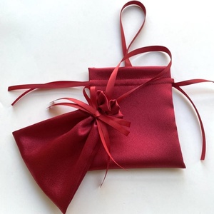 Manufacturer's Recyclable Silk <b>Drawstring</b> <b>Bags</b>-Screen Printed Wedding Candy & Souvenir Gift <b>Bags</b> Wine Red Hand-Held Small Cloth - Product Image 6