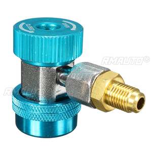 1 pièce Adaptateur de raccord rapide R134A pour climatisation automobile, Outil de déconnexion haute et basse pression R134a, Accessoires de climatisation, Manomètre de collecteur AC - Product Image 5