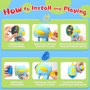 Promotion Classique Disque Volant Jouet pour Enfants En Plastique <span class=keywords><strong>Toupie</strong></span> <span class=keywords><strong>avec</strong></span> Lumière Clignotant Gyroscope Rotatif Gyro Lanceur <span class=keywords><strong>Pistolet</strong></span> - Product Image 4