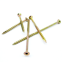 Sekrup Kayu Chipboard Kepala Countersunk Ganda dengan Penggerak Torx Seng Kuning