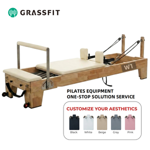 GRASSFIT Cadillac en bois <span class=keywords><strong>de</strong></span> caoutchouc personnalisé pour Pilates, équipement <span class=keywords><strong>de</strong></span> musculation, machine <span class=keywords><strong>de</strong></span> yoga, <span class=keywords><strong>lit</strong></span> d'entraînement commercial avec boîte - Product Image 1