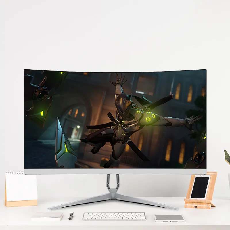 Zarif görünüm 24 inç 27 inç 32 inç 2k FHD 75HZ 100Hz 144Hz lcd LED kavisli bilgisayar monitörü