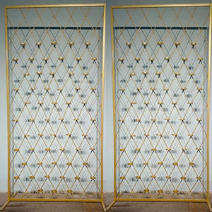 Metal <b>Candle</b> Wall Photo Background Golden Background Frame <b>Wedding</b> Stage Background - Product Image 6
