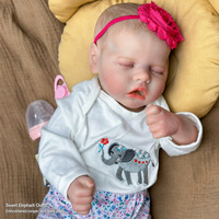 Poupée Reborn de 18 pouces en vinyle, cheveux enracinés, réaliste, nouveau-né fille, avec tenue barboteuse et accessoires Y-Z026