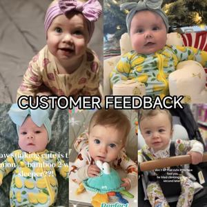 Mameluco Pijama de Fibra de Bambú para Recién Nacido OEM con Cremallera y Estampado Personalizado Unisex de Manga Larga para Bebé - Product Image 2