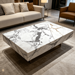 Table basse en <span class=keywords><strong>quartz</strong></span> de style européen moderne, fabriquée à la main, avec des détails sculptés antiques pour le salon - Product Image 5