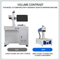 SHANDONG JM usine directement vente petite taille machine de marquage laser à fibre 20w 30w peut plier machine laser machine d'impression laser