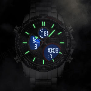 Montre décontractée à double affichage NAVIFORCE 9182, chronographe d'affaires pour homme, vente chaude, montre-bracelet numérique à quartz avec date pour homme - Product Image 5