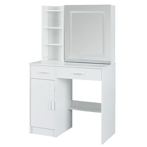 Modern Makeup <b>Vanity</b> With <b>Mirror</b> Storage Cabinet For Salon Beauty Studio Use - Product Image 1