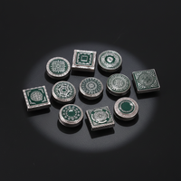 Boutons-pression carrés de luxe en alliage de zinc plaqué or et argent pour Abaya, vêtements traditionnels, design personnalisé, Moyen-Orient, écologiques, tendance