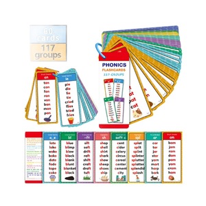 60 cartes flash de vocabulaire de phonétique anglaise et de mots de langues étrangères pour l'apprentissage précoce, l'éducation, les enseignants et les élèves - Product Image 1