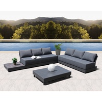 ST-3072 en aluminium Patio extérieur canapé mobilier d'extérieur Table de foyer avec ensemble de jardin