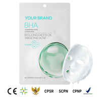 Masque facial en feuille hydratant pour la peau, soin de beauté, usine OEM/ODM, VITAMINE BHA, collagène, pour tous types de peau