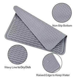 <span class=keywords><strong>Tapis</strong></span> de drainage en silicone à motif ondulé avec crochet pour comptoir, <span class=keywords><strong>tapis</strong></span> de séchage, <span class=keywords><strong>tapis</strong></span> pour évier de bar, <span class=keywords><strong>tapis</strong></span> de repas, planche à découper, <span class=keywords><strong>tapis</strong></span> antidérapant - Product Image 5