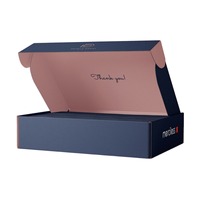 Boîte de livraison avec logo imprimé professionnel, 50 pièces, emballage plat pliable ondulé pour vêtements et chaussures