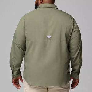 Chemise de pêche hawaïenne pour homme en polyester anti-transpiration avec poches, protection UPF 50 et SPF 50, motif camouflage, boutonnée - Product Image 3