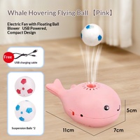 Juguete Eléctrico Flotante para Gatos con Forma de Ballena, Ventilador Portátil USB, Juguete Interactivo para Mascotas con Bolas Flotantes