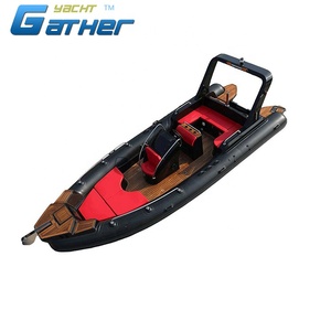 CE 7.1m RIB 700 hypalon material fiberglass hull inflatable fishing cabin rib boat