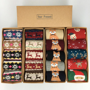 Chaussettes <span class=keywords><strong>de</strong></span> Noël pour femmes, antibactériennes, chaudes, respirantes, fantaisie, nouvelle collection automne-hiver, coffret cadeau, vacances, colorées - Product Image 1