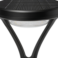 Lanterne de jardin LED avec batterie LiFePO4 de qualité supérieure, panneau monocristallin pour aménagements extérieurs