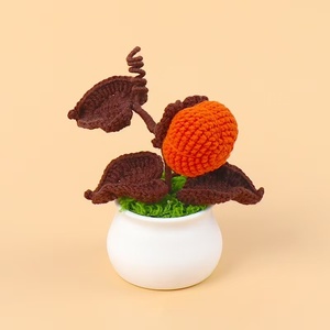 Novedad: Delicadas Flores <span class=keywords><strong>de</strong></span> Ganchillo Multicolor Hechas a Mano, Árboles Frutales en Maceta, Venta al por Mayor <span class=keywords><strong>de</strong></span> Plantas Tejidas <span class=keywords><strong>de</strong></span> Lana para Navidad y Año Nuevo - Product Image 6